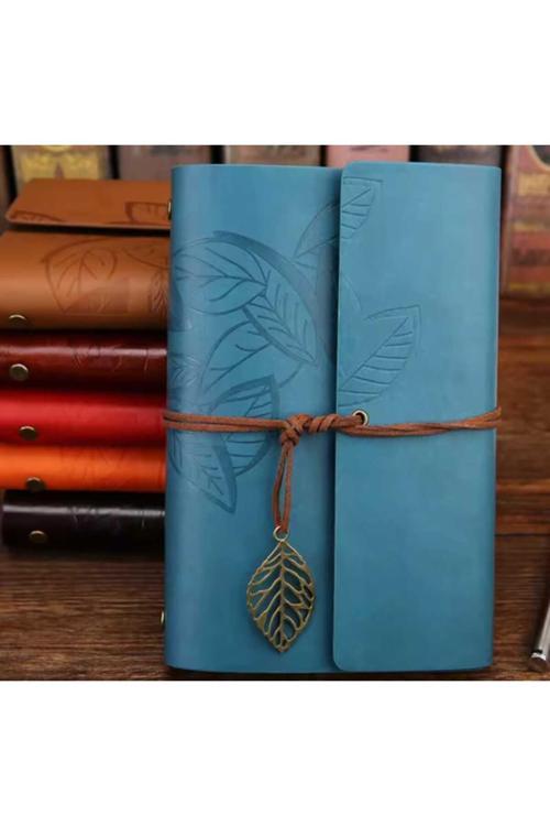 Retro Vintage Klasik Deri Kapak Notebook Seyahat Günlüğü Doldurulabilir Eskiz Not Defteri, 165X220Mm