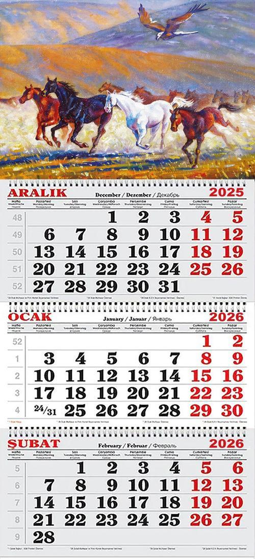 2026 Yılı Gemici Takvimi-Atlar