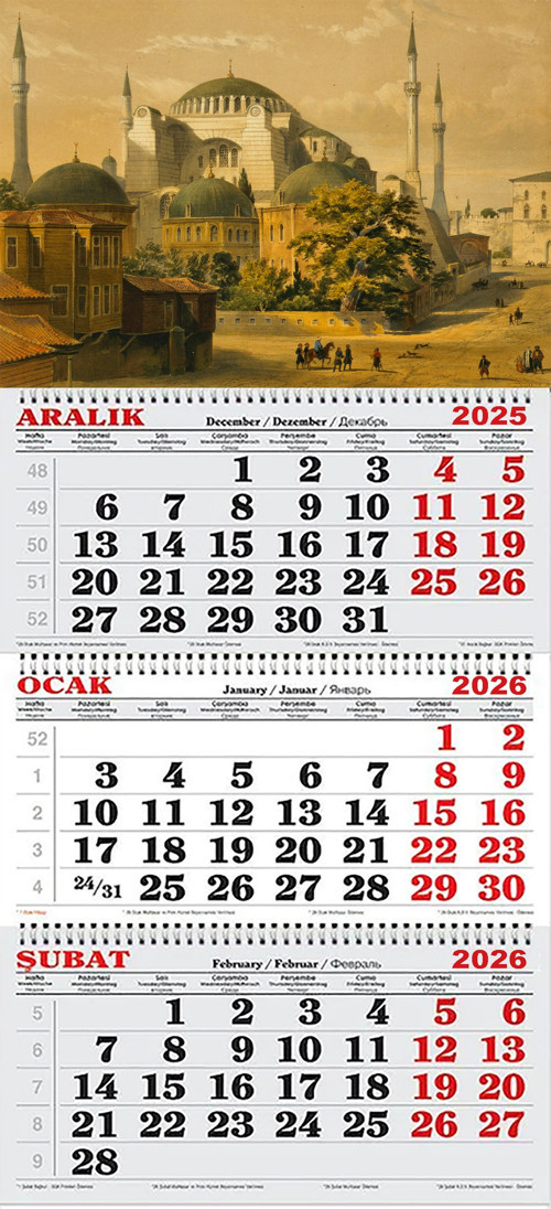2026 Yılı Gemici Takvimi-Ayasofya