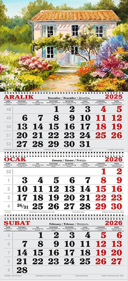 2026 Yılı Gemici Takvimi----ÇİÇEKLİ EVLER