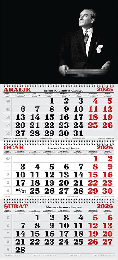 2026 Yılı Gemici Takvimi ---ATATÜRK ,AYDINLIĞA ÇIKAN YOL