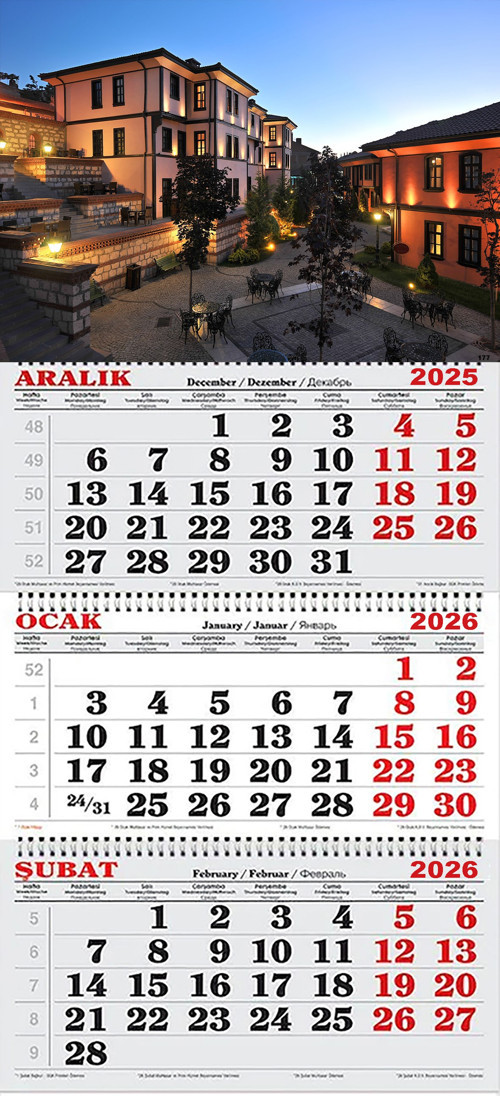 2026 Yılı Gemici Takvimi-Odunpazarı Evleri