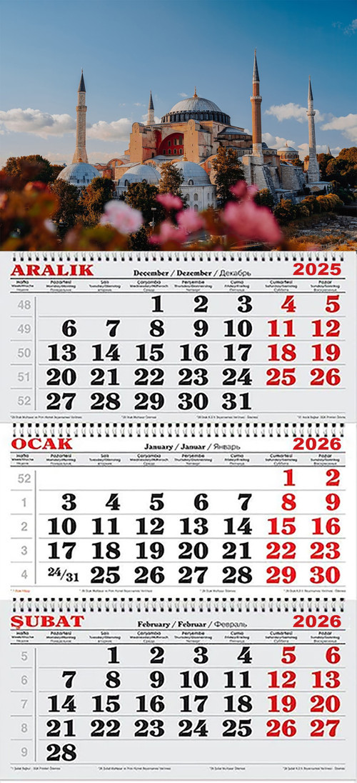 2026 Yılı Gemici Takvimi-Ayasofya Camii