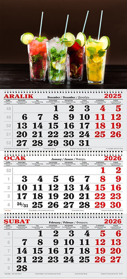2026 Yılı Gemici Takvimi-Cocatails