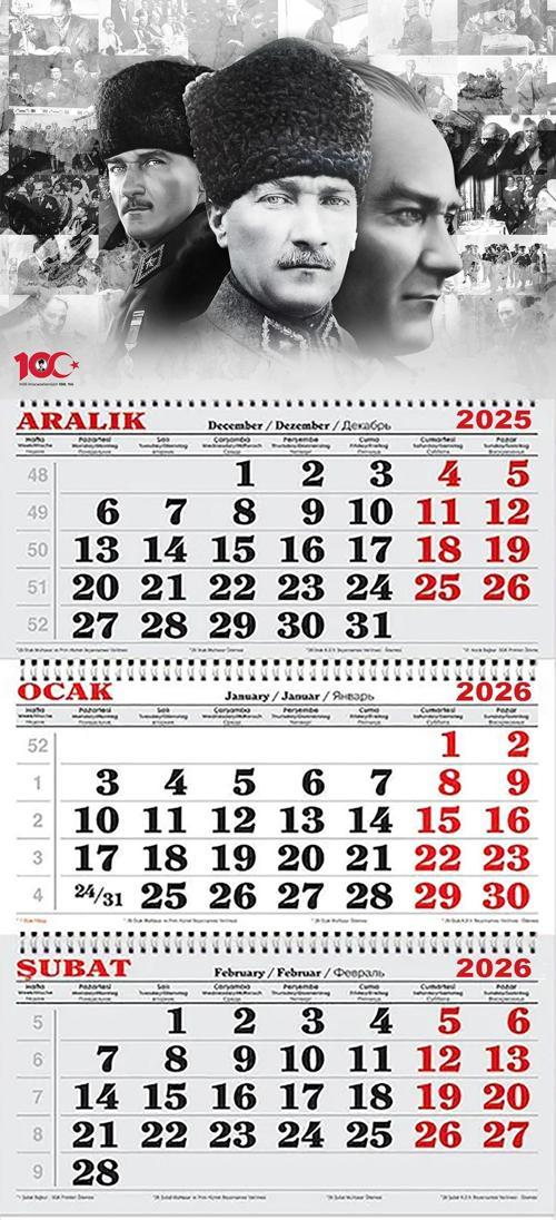 2026 Yılı Gemici Takvimi ---ATATÜRK KALPAKLI