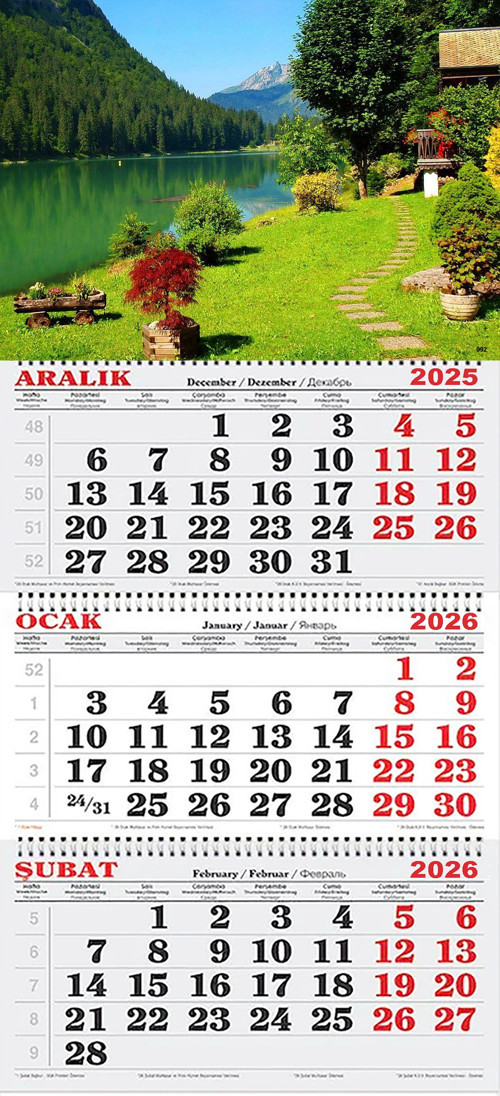 2026 Yılı Gemici Takvimi-Göl Kenarında Bahar