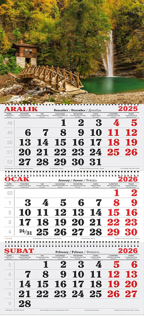 2026 Yılı Gemici Takvimi-Ayasofya Işıklandırılmış
