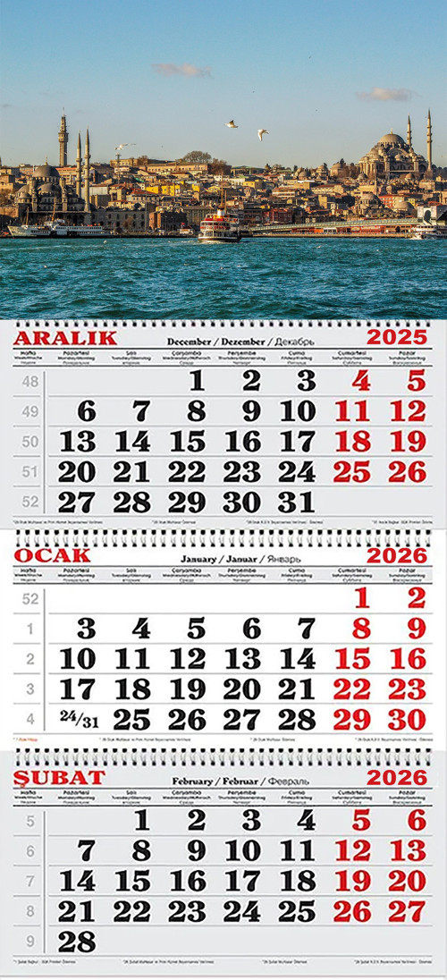 2026 Yılı Gemici Takvimi-Boğaz Manzarası