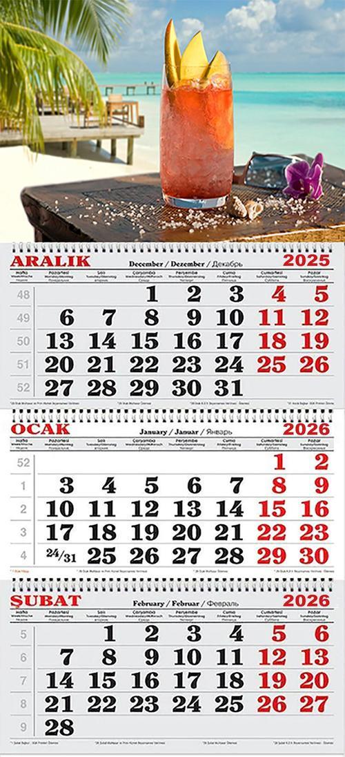 2026 Yılı Gemici Takvimi ---SAHİLDE KOKTEYL