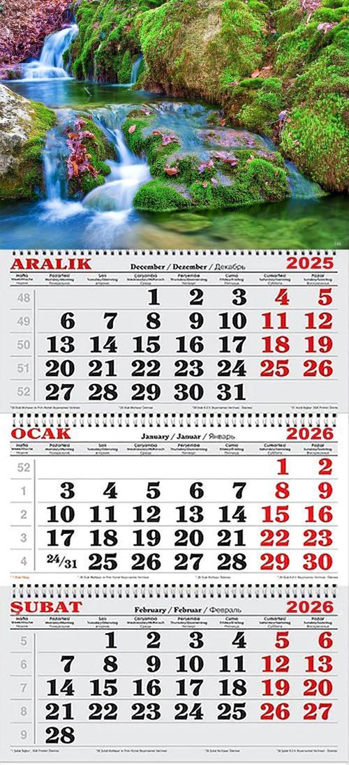 2026 Yılı Gemici Takvimi-Şelale ve Doğa