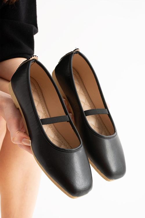 AL-113 Lastikli Babet Günlük Kadın Ayakkabı Ev Babeti