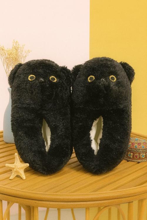 BARNEY Ayıcık Peluş Unisex Hayvanlı Panduf Ev Ayakkabısı Pufidik