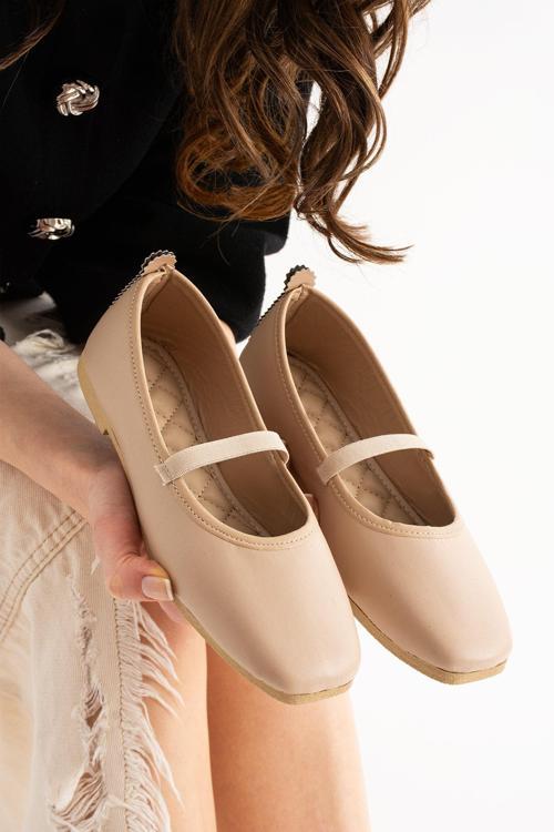 AL-113 Lastikli Babet Günlük Kadın Ayakkabı Ev Babeti