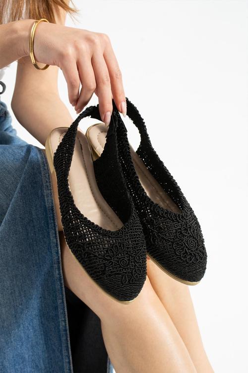 ELORA Hasır Dantel Babet Kadın Sandalet Yazlık Rahat Ayakkabı