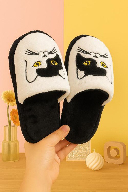 NEKO Kedili Kadın Ev Terliği Günlük Rahat Kışlık Terlik