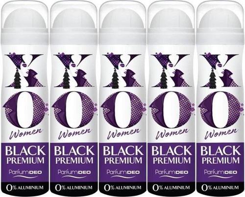 Deodorant 150ML Women-Kadın Black Premium (5 Li Set)