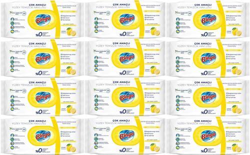 Clean Yüzey Temizlik Havlusu 96 Yaprak Limon Kokulu Plastik Kapaklı (12 Li Set) 1152 Yaprak