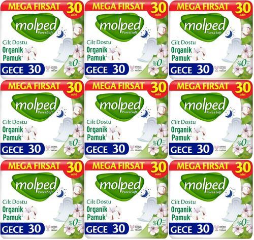 Pure&Soft Hijyenik Ped Gece 270 (9PK*30) Adet Mega Pk