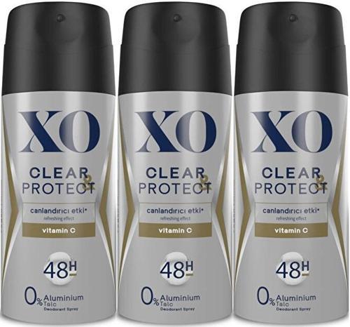 Deodorant 150ML Men-Erkek Clear & Protect (3 Lü Set)