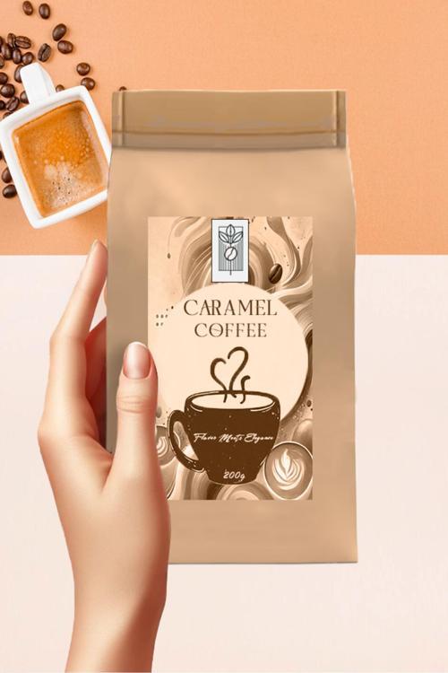 Caramel Bean Coffee 200G, Karamel Aromalı Çekirdek Kahve