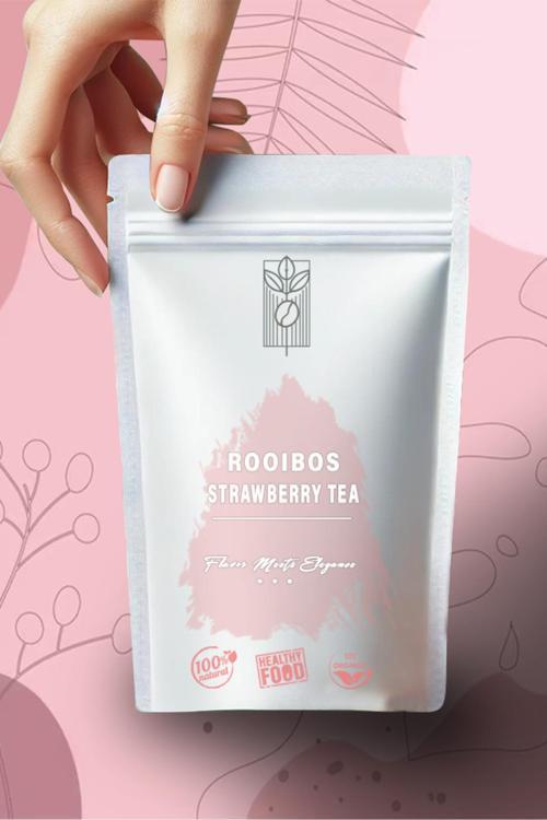 Premium Çilekli Rooibos Çayı 50G, Strawberry Rooibos Tea