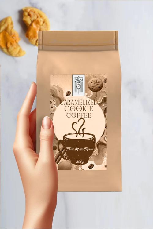 Caramelized Cookie Bean Coffee 200G, Karamelize Kurabiye Aromalı Çekirdek Kahve