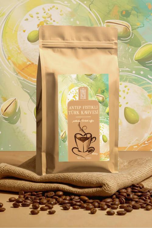 Pistachio Turkish Coffee 200G, Antep Fıstığı Aromalı Türk Kahvesi