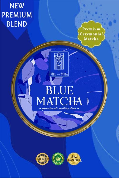 Blue Matcha Powder 25G, Mavi Spirulina Superfood Matcha Tozu