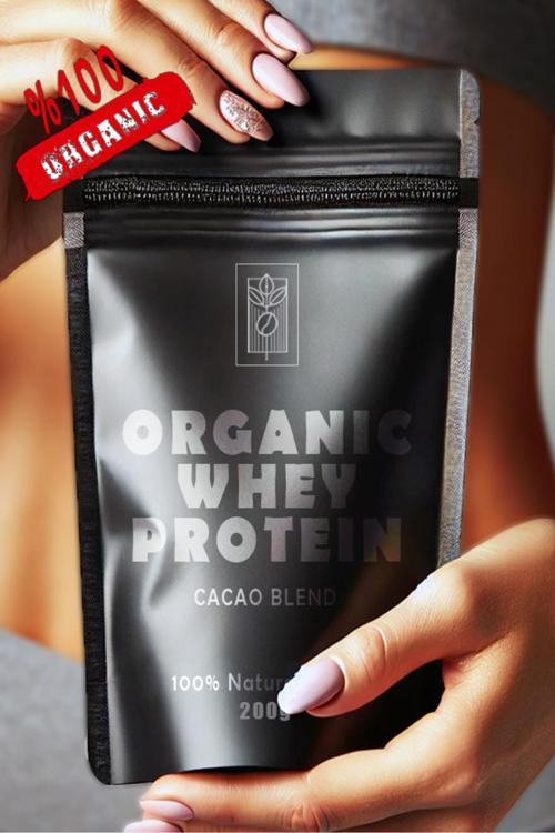 Organik Protein Tozu 200 Gr. | 100% Organic Protein Powder Superfood Mix | Çikolata Aromalı