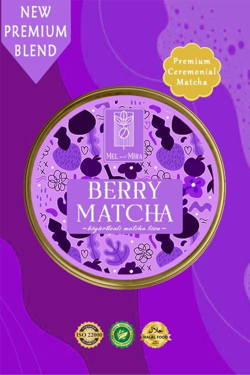 Böğürtlen Aromalı Matcha Tozu 25G, Berry Matcha Powder