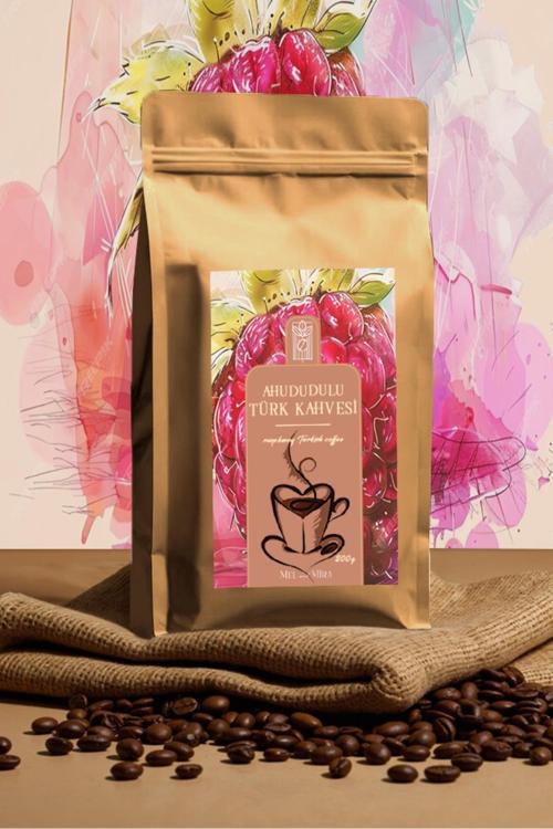 Raspberry Turkish Coffee 200G, Böğürtlen Aromalı Türk Kahvesi