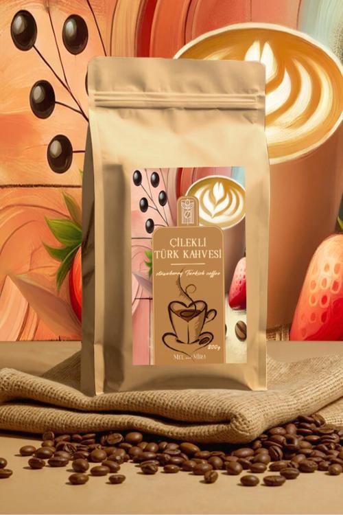 Strawberry Turkish Coffee 200G, Çilek Aromalı Türk Kahvesi