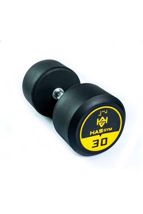 HASGYM 30 KG Kauçuk Kaplı Profesyonel Olimpik DUMBBELL ( Dambıl )