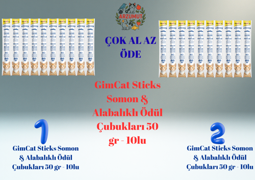 Sticks Somon & Alabalıklı Ödül Çubukları 50 gr - 10 + 10 = 20 Adet