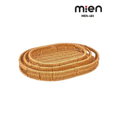 MİEN RATTAN OVAL TEPSİ 3LÜ