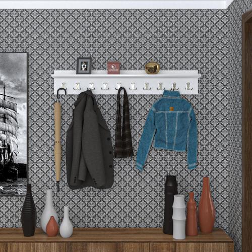 elbise askılığı askılık vettini120 byz 20*120*12 metal gri 10 adet askı portmanto