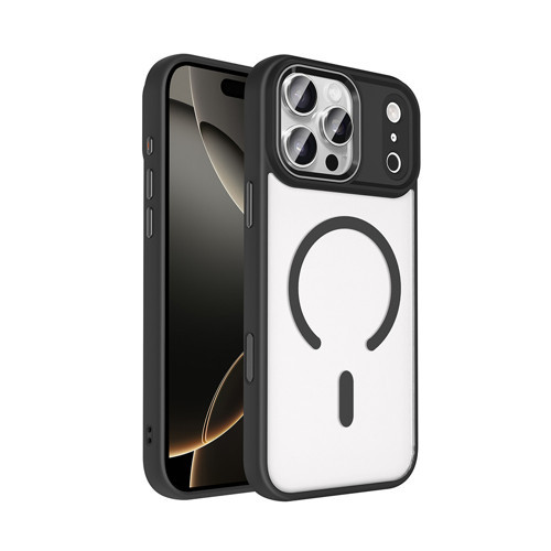 Apple iPhone 17 Pro Kılıf Wireless Şarj Özellikli Zore Krom M-safe Silikon Kapak