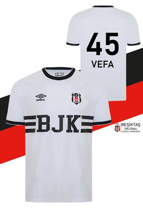 Orijinal Lisanslı Nostalji Beyaz Bjk Kişiye Özel Çocuk Forma
