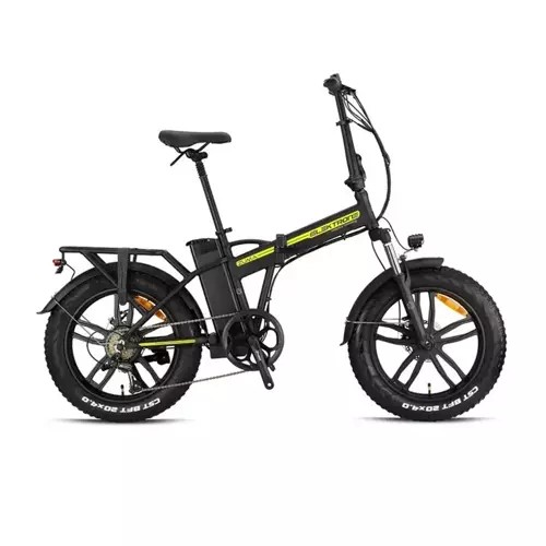 Elektrone Zuma 20 JANT 7 Vites M.Disc Mat Siyah Neon Sarı Katlanır Elektrikli Bisiklet