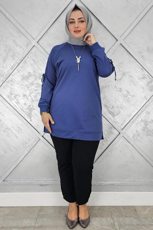 KADIN KOLU AKSESUAR DETAYLI TESETTÜR TUNİK