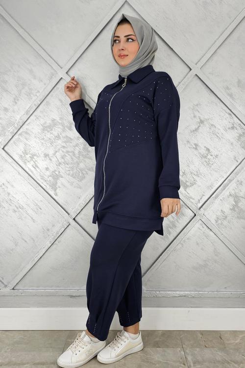 KADIN TAŞ DETAYLI TESETTÜR TAKIM