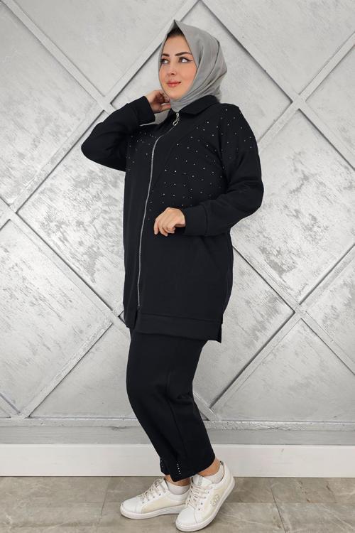 KADIN TAŞ DETAYLI TESETTÜR TAKIM