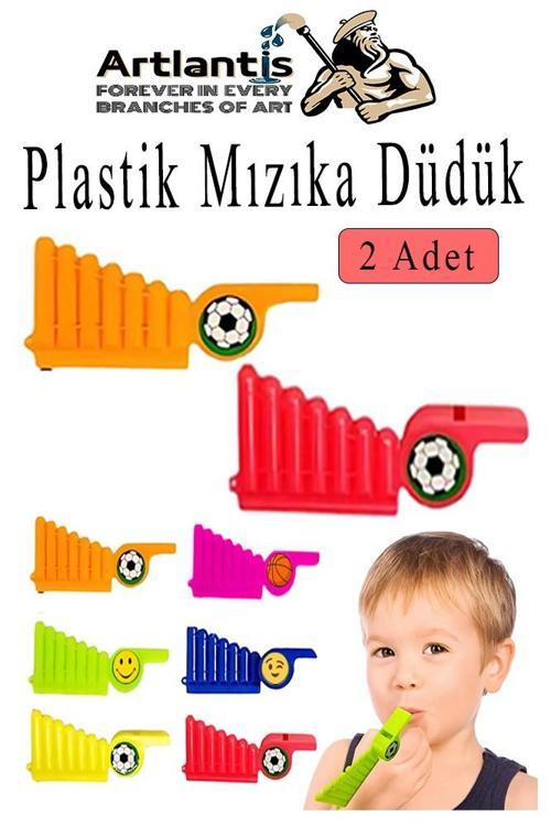 Mızıka Düdük 2 Adet Plastik Mızıka Plastik Düdük Nostalji Mızıka Oyuncak Karne Sınıf Çocuk Hediye
