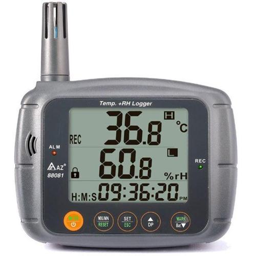 AZ 88081 Profesyonel Sıcaklık ve Nem Ölçer Kayıt Özellikli Datalogger