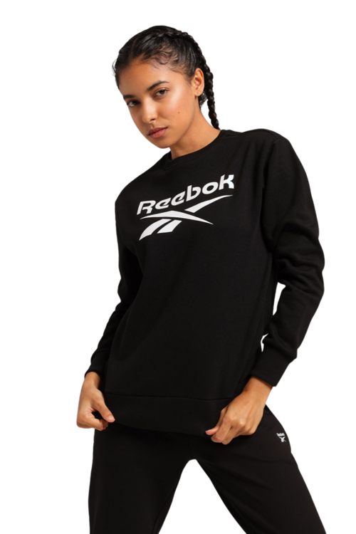 Ri bl fleece crew siyah kadın sweatshirt 100012590