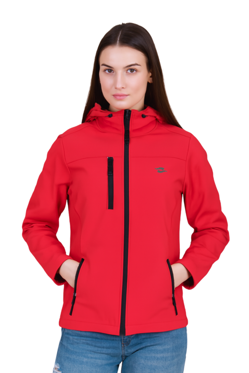 Kadın İçi Polar Astar Su & Rüzgar Geçirmez Softshell Kışlık Mont Ceket 5037-B 07