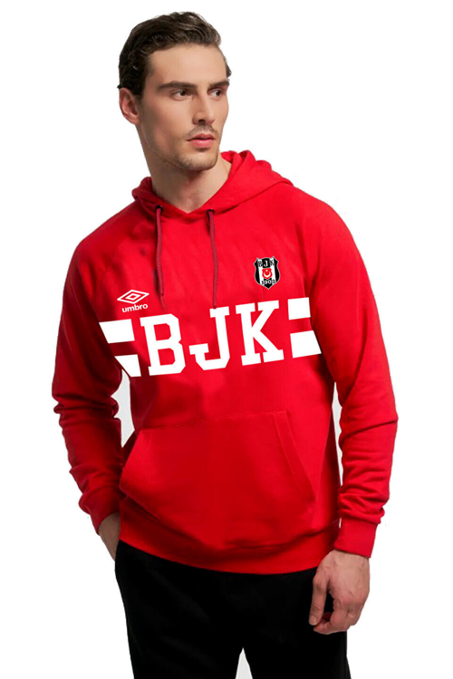 Beşiktaş Kapşonlu Erkek Kırmızı Basketbol Sweatshirt 2024/25