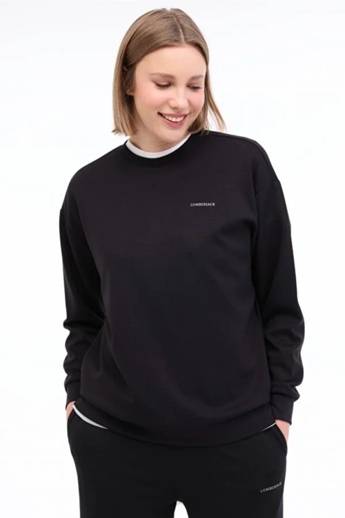 WL GAIL 16BT230 5FX Siyah Kadın Sweatshirt 101941142