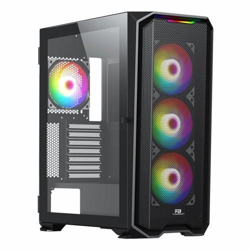 PowerBoost PB-P3720B 850W 80+ Bronz USB 3.2 ARGB eATX Mid Tower Siyah Kasa
