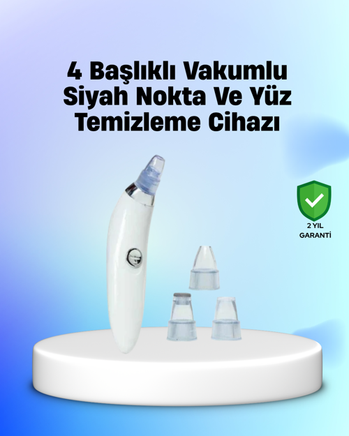 Vakum Teknolojili Siyah Nokta Temizleyici Cihaz–4 Farklı Başlık ve Derinlemesine Gözenek Temizliği